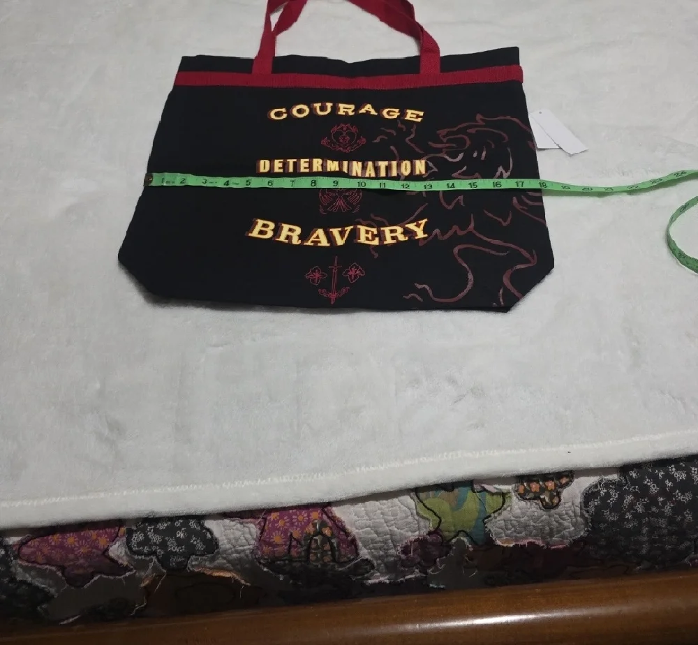 Universal‎ Courage Tote Bag - Black and Red